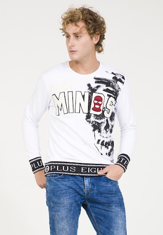 PLUS EIGHTEEN Sweatshirt in White: front