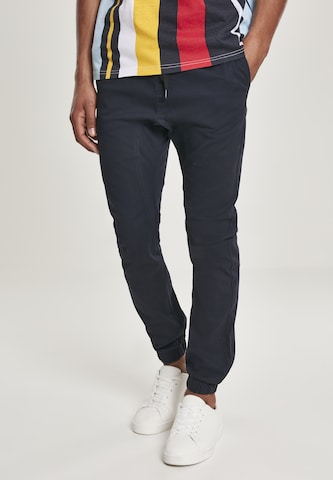 SOUTHPOLE Tapered Trousers in Blue: front