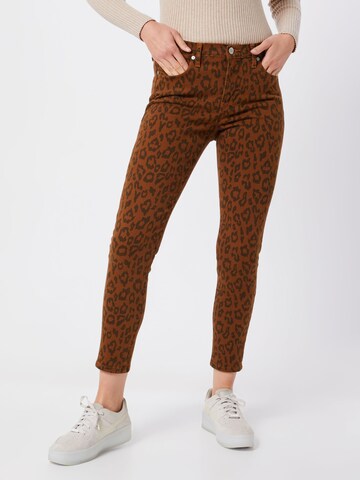 Banana Republic Skinny Džíny 'MR LEOPARD' – hnědá: přední strana