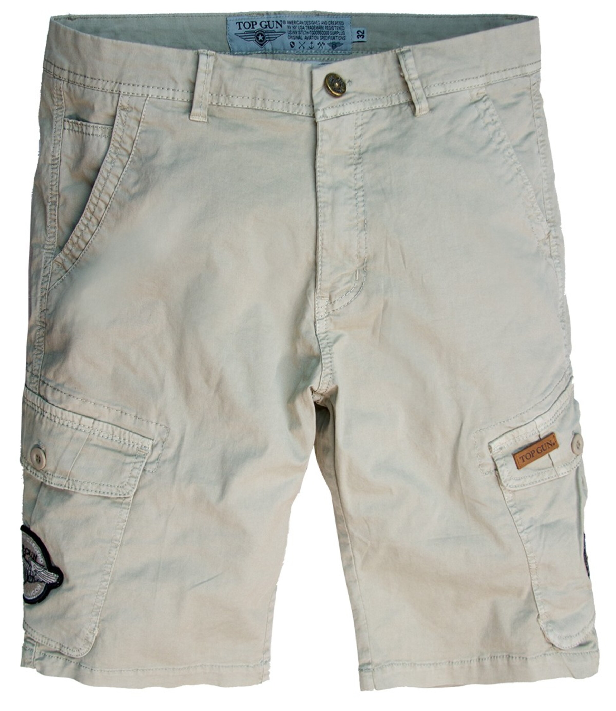 TOP GUN Regular Shorts 'Stinger' in Beige: Vorderseite