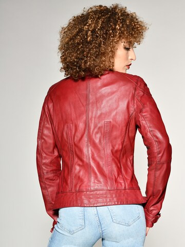 Maze Lederjacke 'Ryana' in Kirschrot | ABOUT YOU