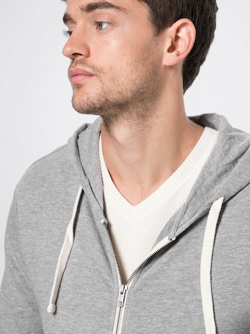JACK & JONES Regular fit Sweatjacka 'Holmen' i grå