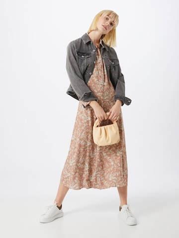 Y.A.S Shirt dress 'YASCORNA SAVANNA' in Brown