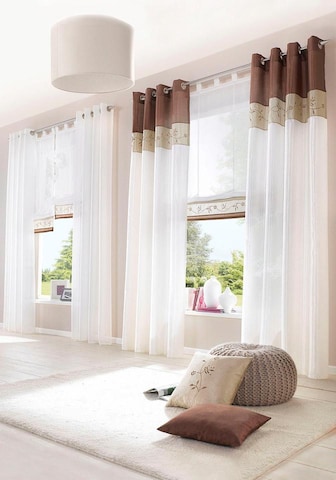 MY HOME Curtains & Drapes 'SOREL' in Brown