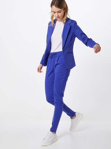 ICHI Tapered Pleat-Front Pants 'KATE PA2' in Blue