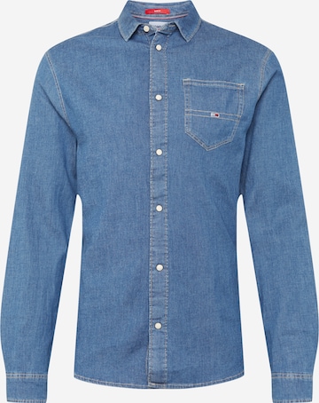 Tommy Jeans Slim fit Koszula w kolorze niebieski: przód