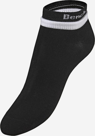 BENCH Kurzsocken mit doppelten Bündchen in Schwarz