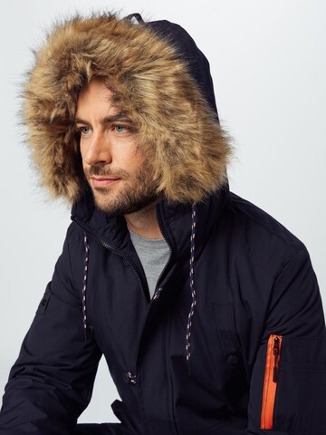 INDICODE JEANS Winterparka 'Leake' in Zwart