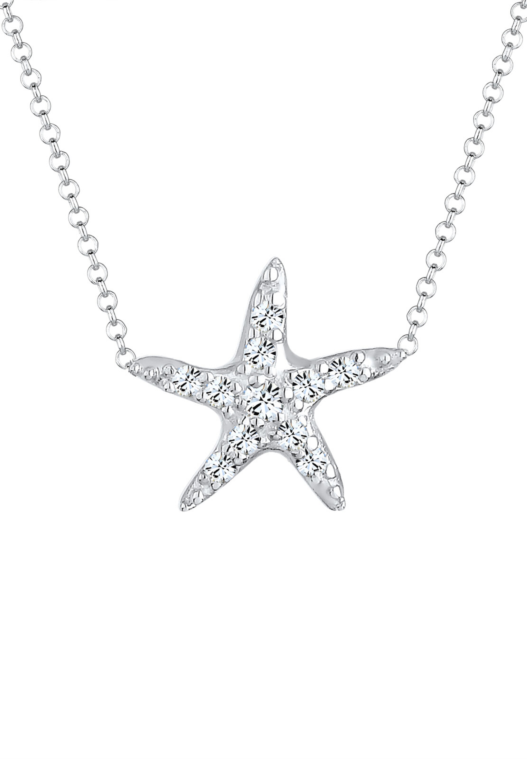 ELLI Kette 'Seestern' in Silber: Vorderseite