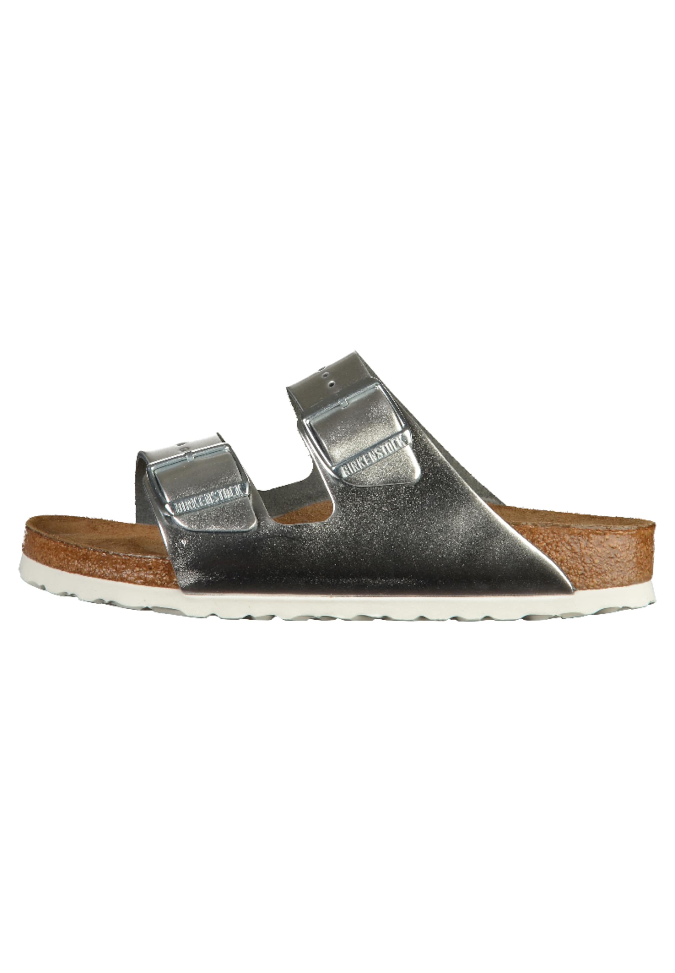 BIRKENSTOCK Pantofle 'Arizona' – stříbrná