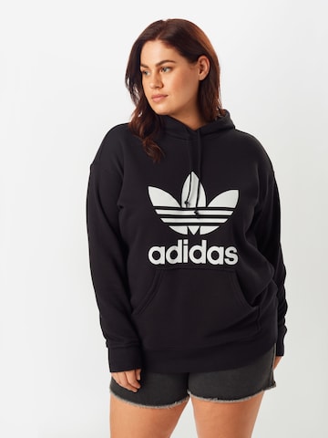 ADIDAS ORIGINALS Sweatshirt 'Trefoil ' in Zwart: voorkant