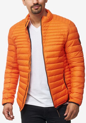 INDICODE JEANS Steppjacke 'Islington' in Orange: predná strana