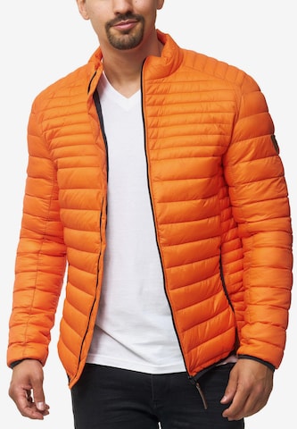 INDICODE JEANS Between-Season Jacket 'Islington' in Orange: front