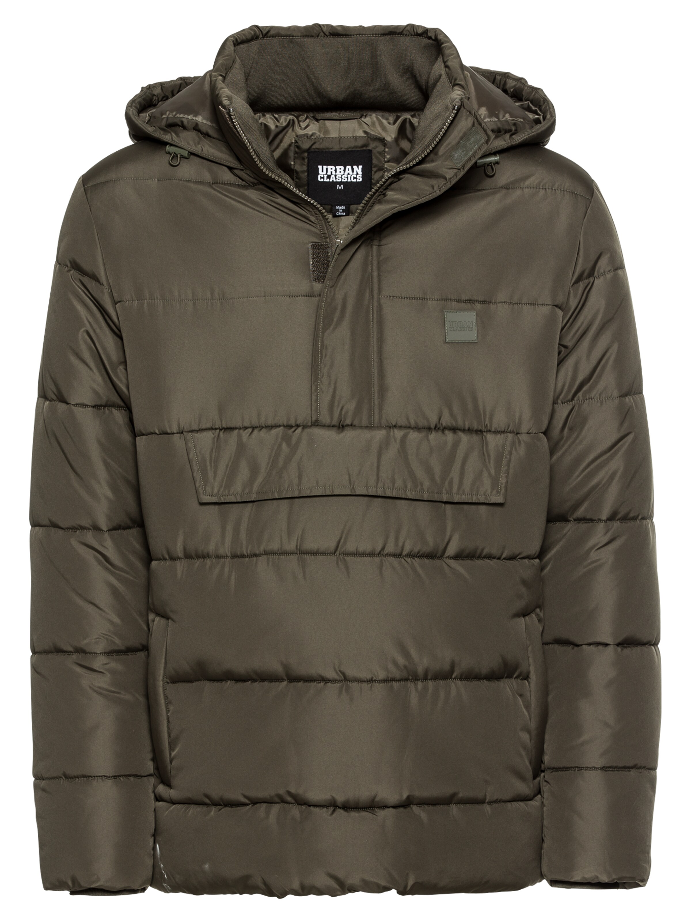 Urban Classics Winter jacket in Green: front
