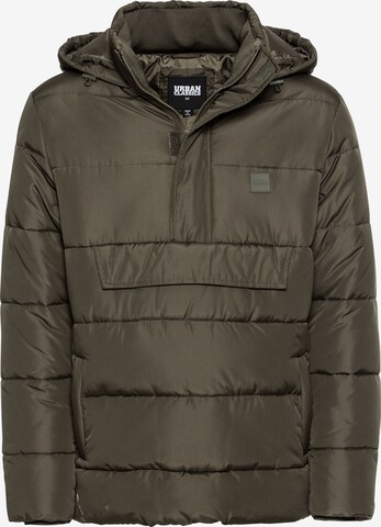 Urban Classics Winter Jacket in Green: front