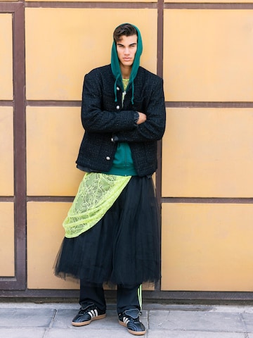 Edgy Maxi Skirt Layering Look