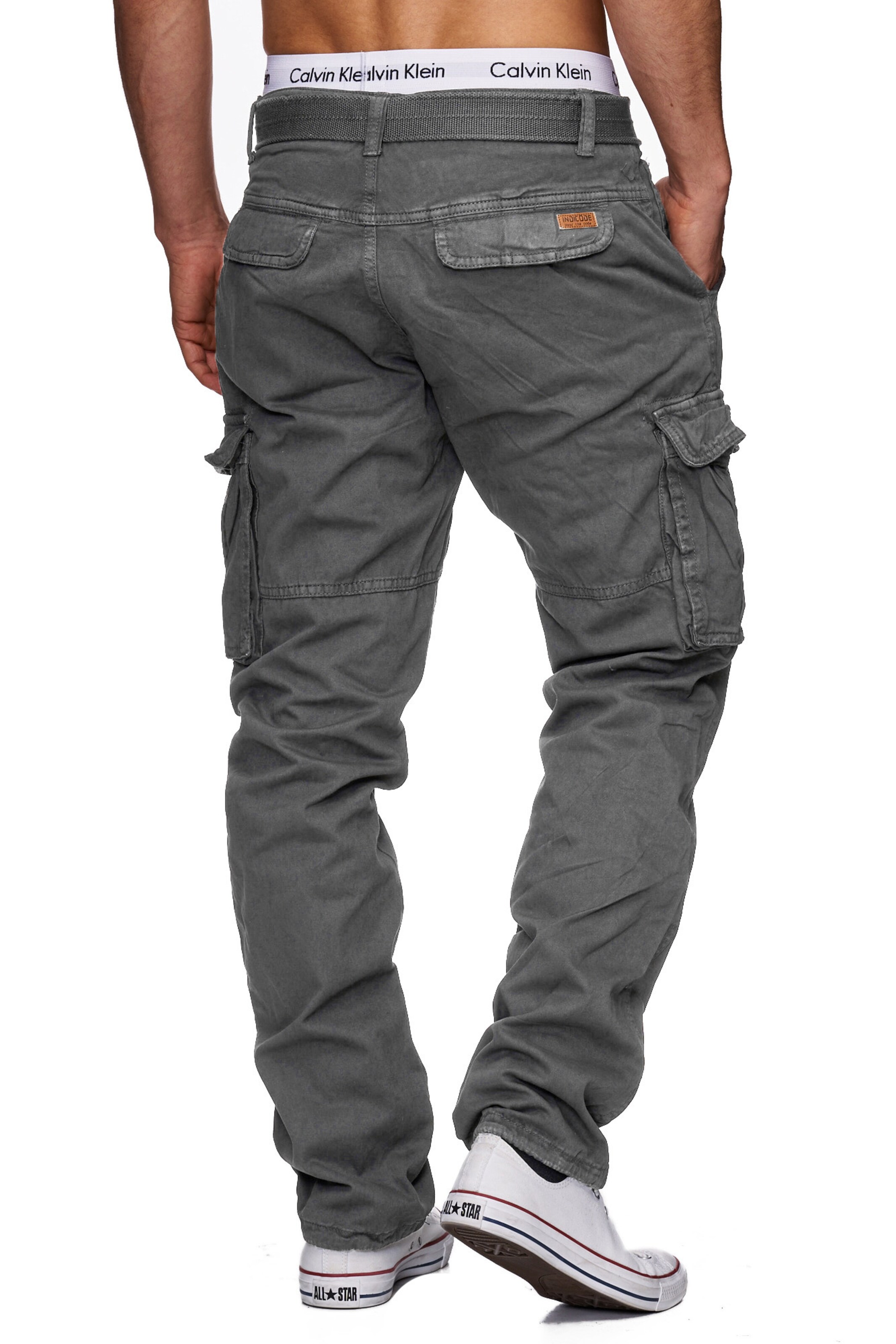 INDICODE JEANS Regular Pants ' William ' in Grey