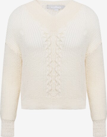 Usha Sweater in White: front