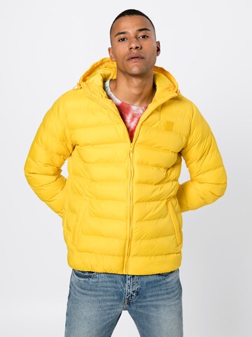 Urban Classics Winter Jacket 'BASIC BUBBLE' in Yellow: front