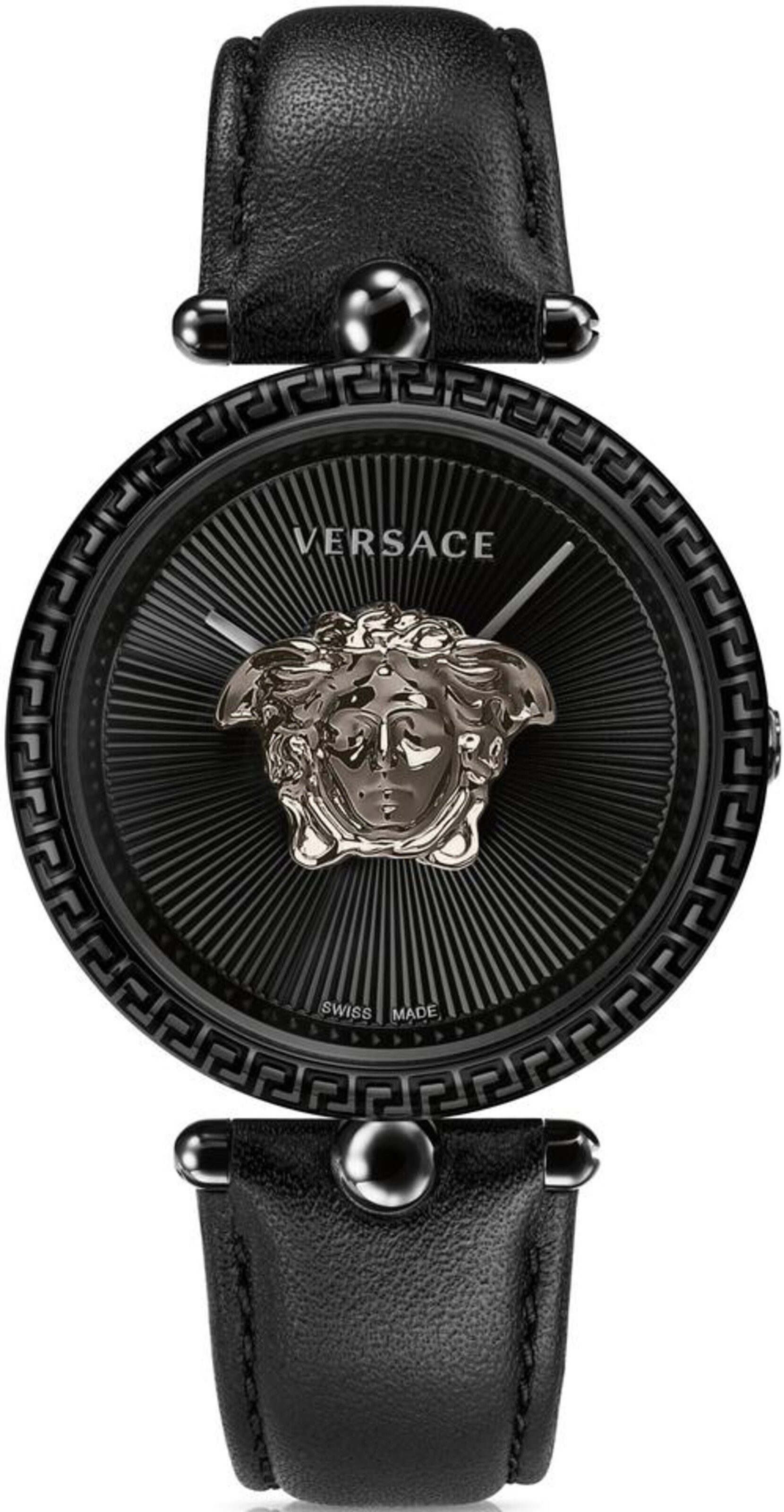 VERSACE Uhr 'Palazzo' in Schwarz: Vorderseite