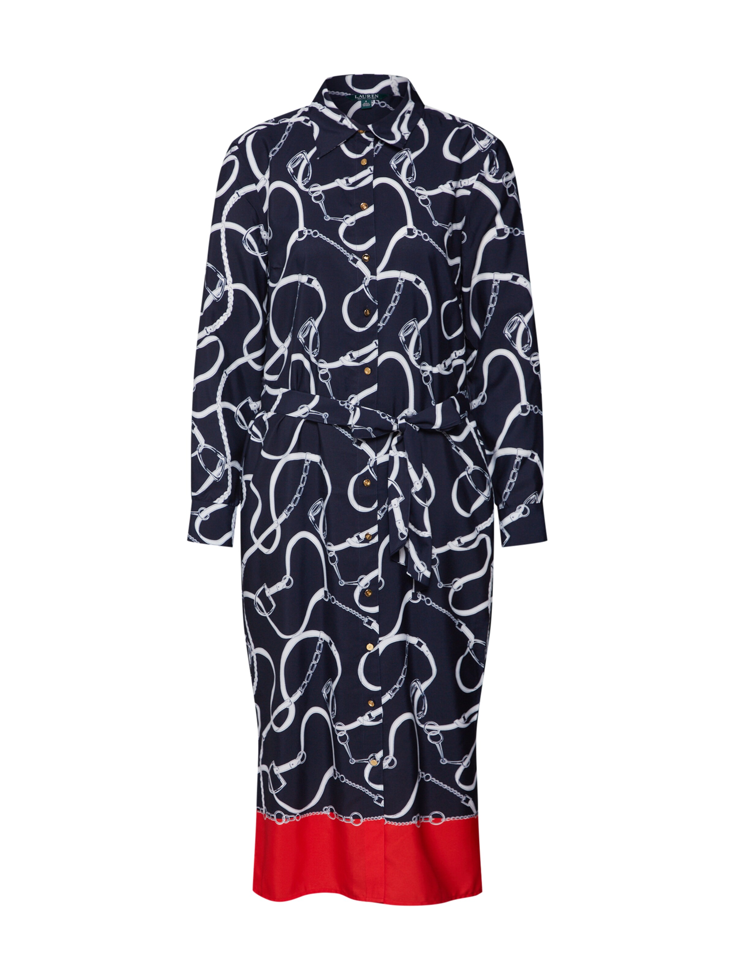 Lauren Ralph Lauren - Blousejurk 'VERANIE-LONG SLEEVE-CASUAL' in de kleur Navy