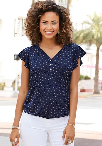 LASCANA Shirt in Blue: front