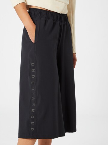 UNDER ARMOUR Wide Leg Hose in Schwarz