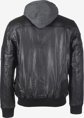 TOP GUN Lederjacke 'TG-1004' in Schwarz