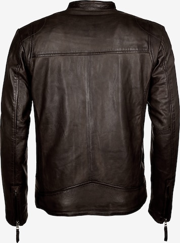 MUSTANG Lederjacke mit Stehkragen ' Frederick ' in Braun