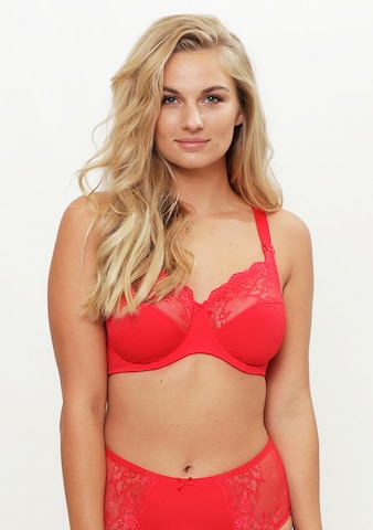 LingaDore Minimiser Bra in Red: front