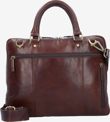 LEONHARD HEYDEN Document Bag 'Cambridge' in Brown: front