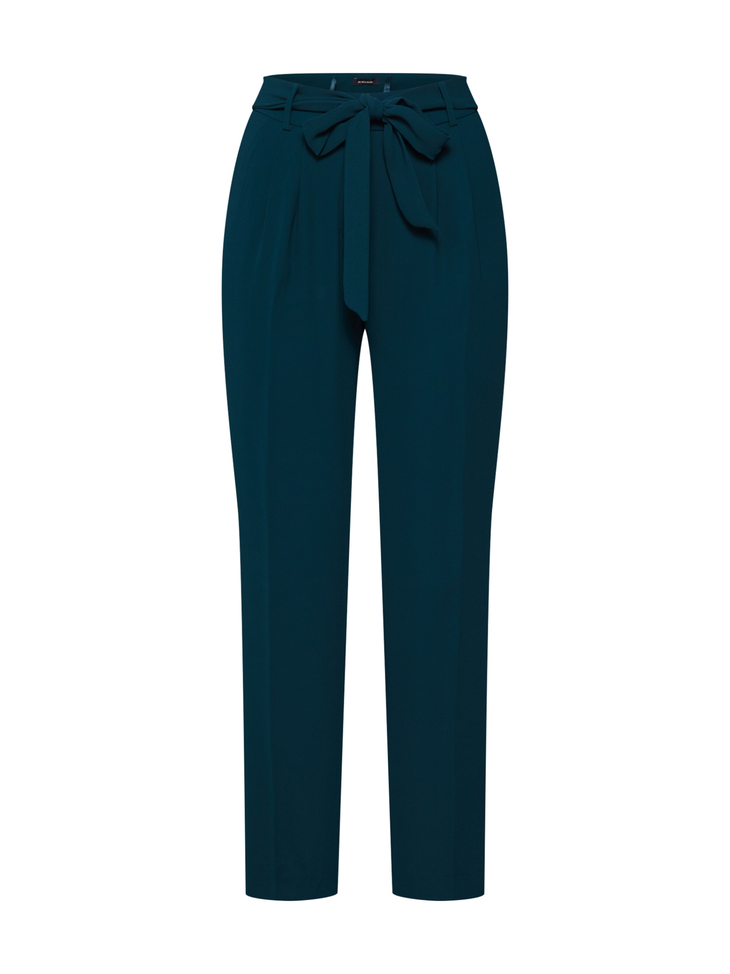 MORE & MORE - Bandplooibroek 'Fluent Crepe Pants' in de kleur Smaragd