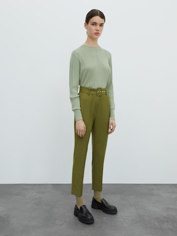 Tapered Pantaloni cu dungă 'Barbara' de la EDITED pe verde