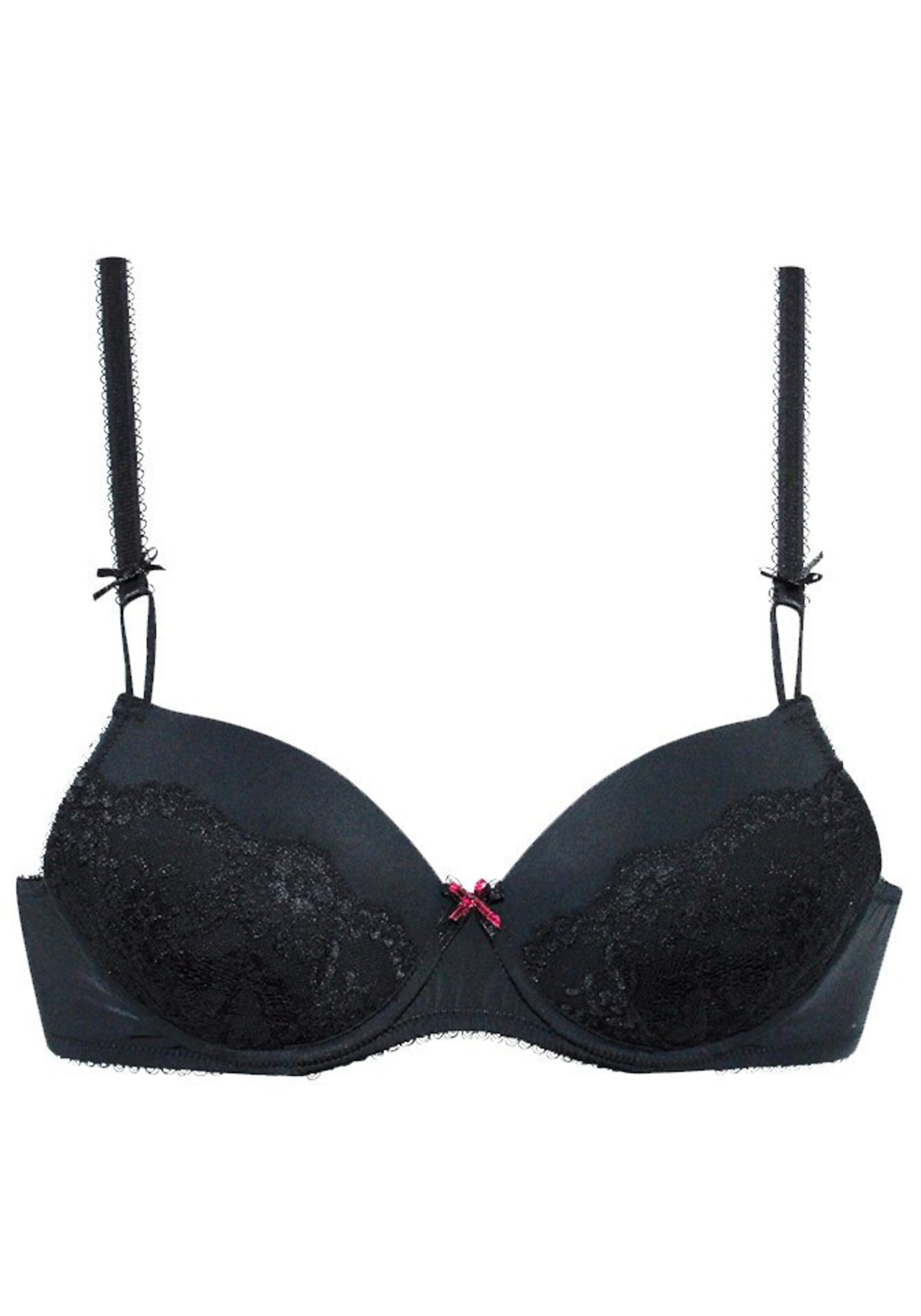 LASCANA T-shirt Bra 'Londra' in Black: front