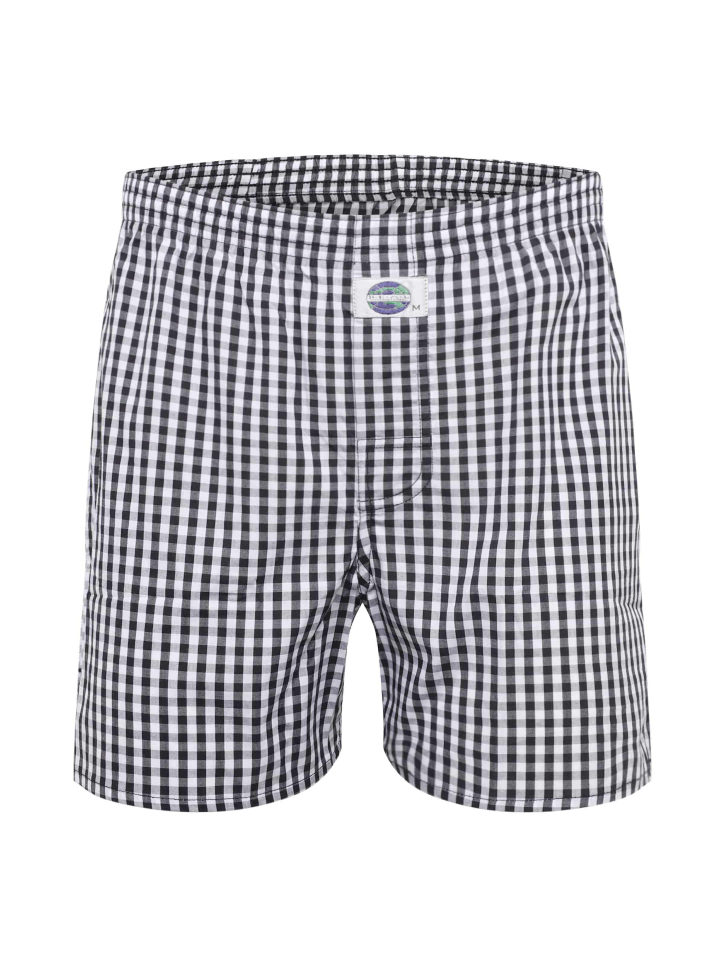 D.E.A.L International Szabványos Boxeralsók - fekete: elől