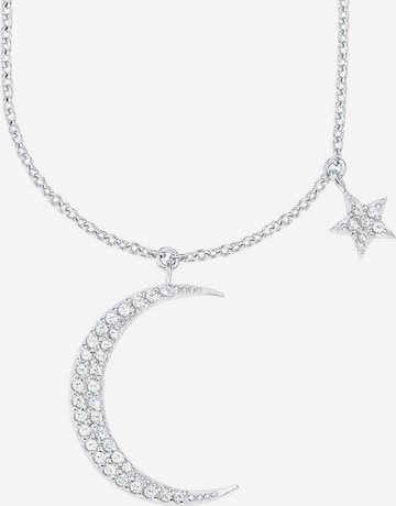 AMOR Necklace 'Mond und Stern' in Silver: front