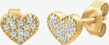 ELLI PREMIUM Earrings 'Herz' in Gold: front