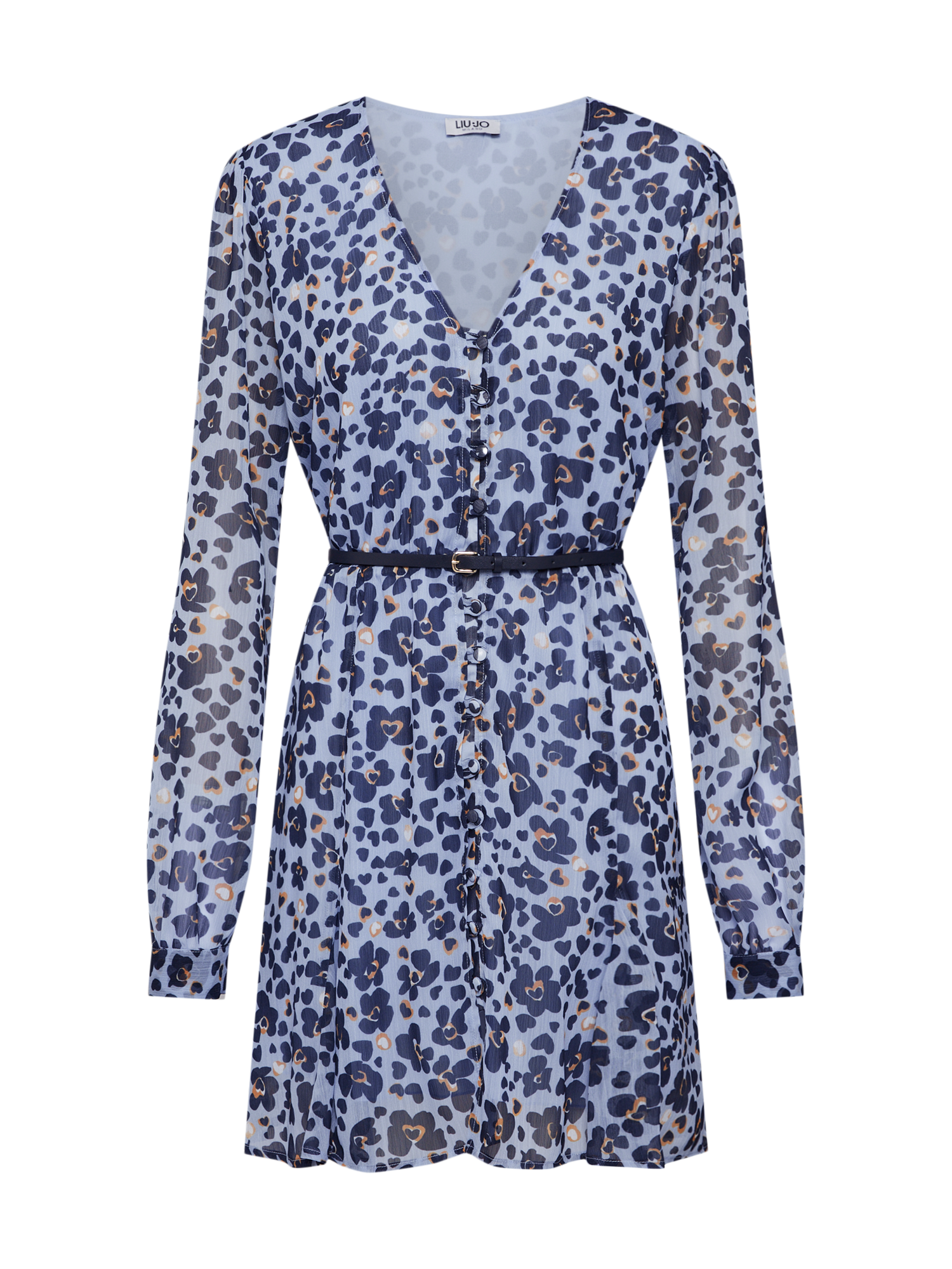 06IKs Premium LIU JO JEANS Sukienka koszulowa ABITO CORTO ADDITIONAL w kolorze Jasnoniebieskim 