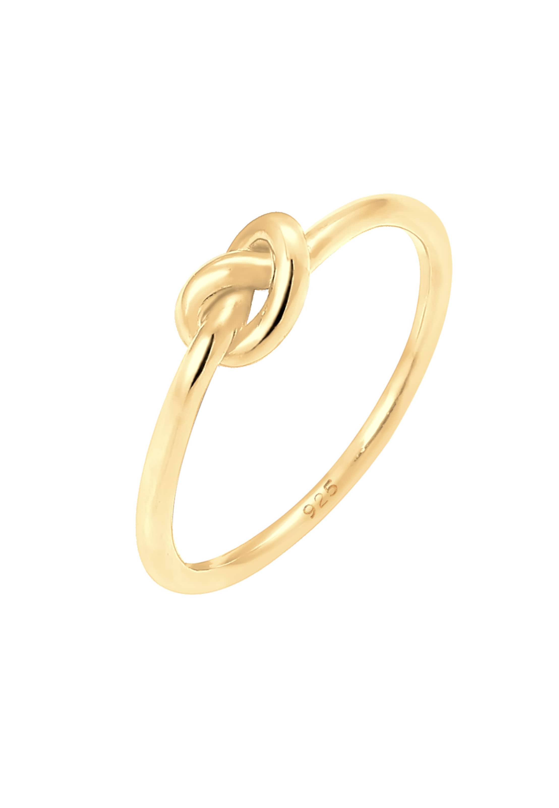 ELLI Ring 'Knoten' in Gold: front