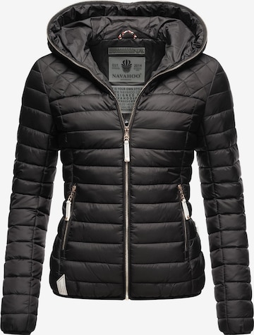 NAVAHOO Between-Season Jacket 'Ich Bin Hübsch' in Black: front