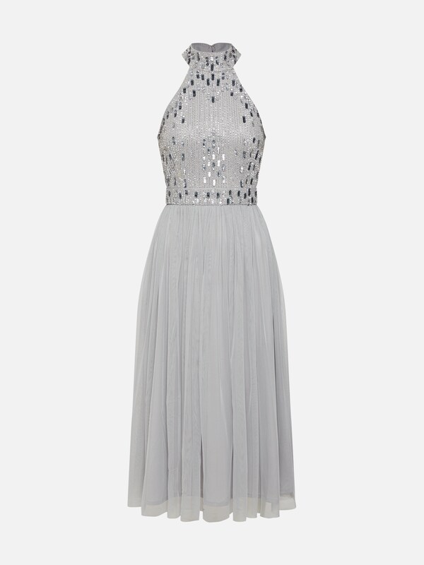 LACE & BEADS Kleid 'Cecilia Midi' in grau | ABOUT YOU