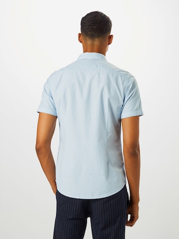 Coupe regular Chemise 'Floyd' TOM TAILOR en bleu