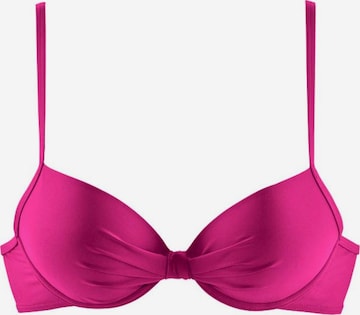 s.Oliver Push-up Bikinitop 'Spain' in Roze: voorkant