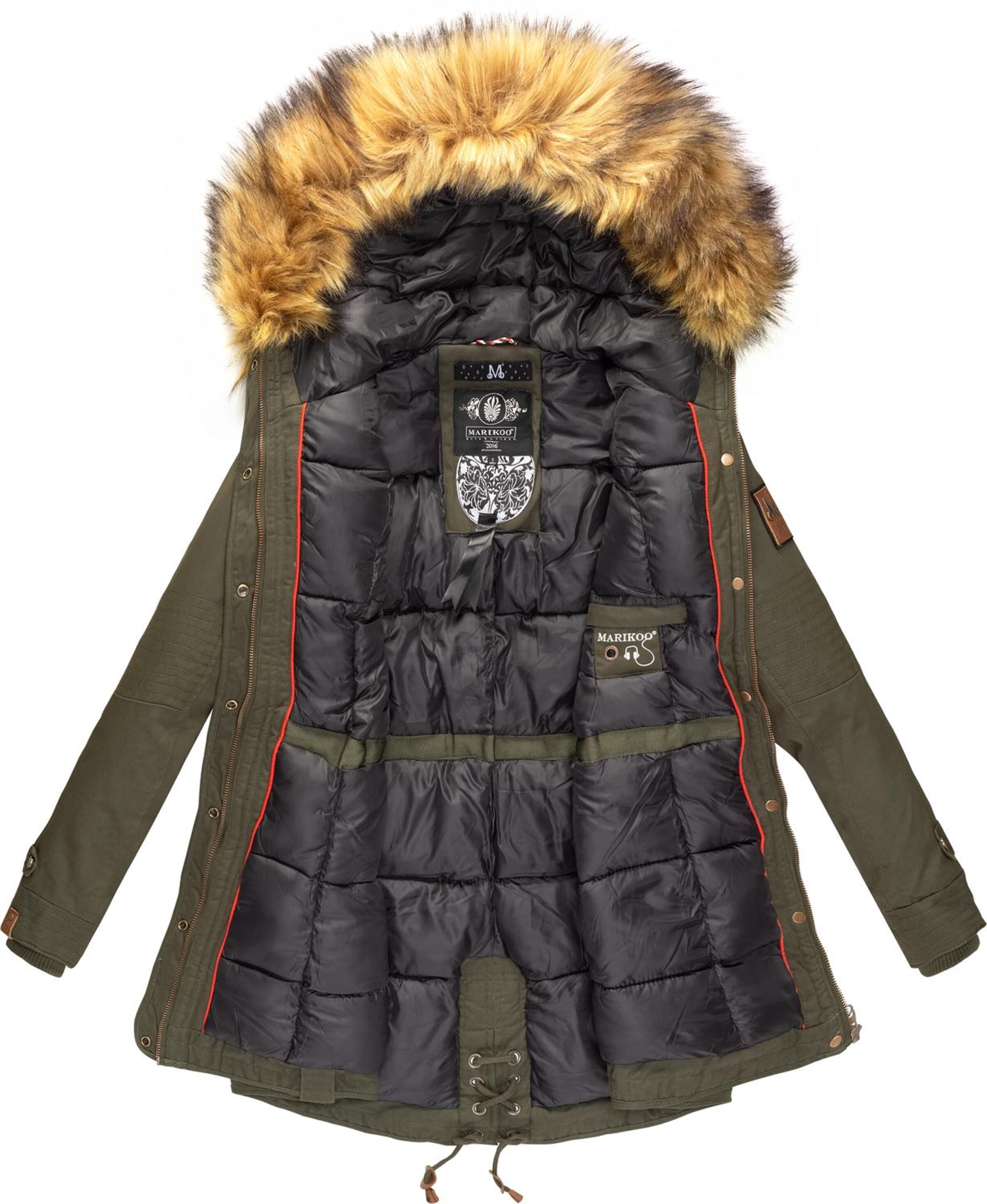 MARIKOO Winter parka in Green