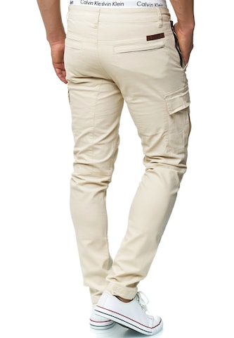 INDICODE JEANS Slim fit Cargo Pants 'Mathews ' in Beige