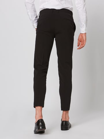 Lindbergh Slim fit Pleated Pants 'Club pants' in Black: back