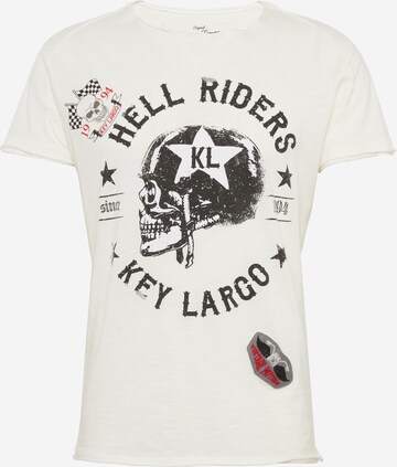 T-Shirt Key Largo en beige : devant