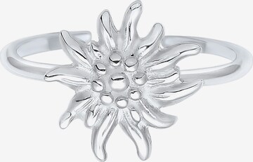 ELLI Ring 'Edelweiss' in Zilver: voorkant