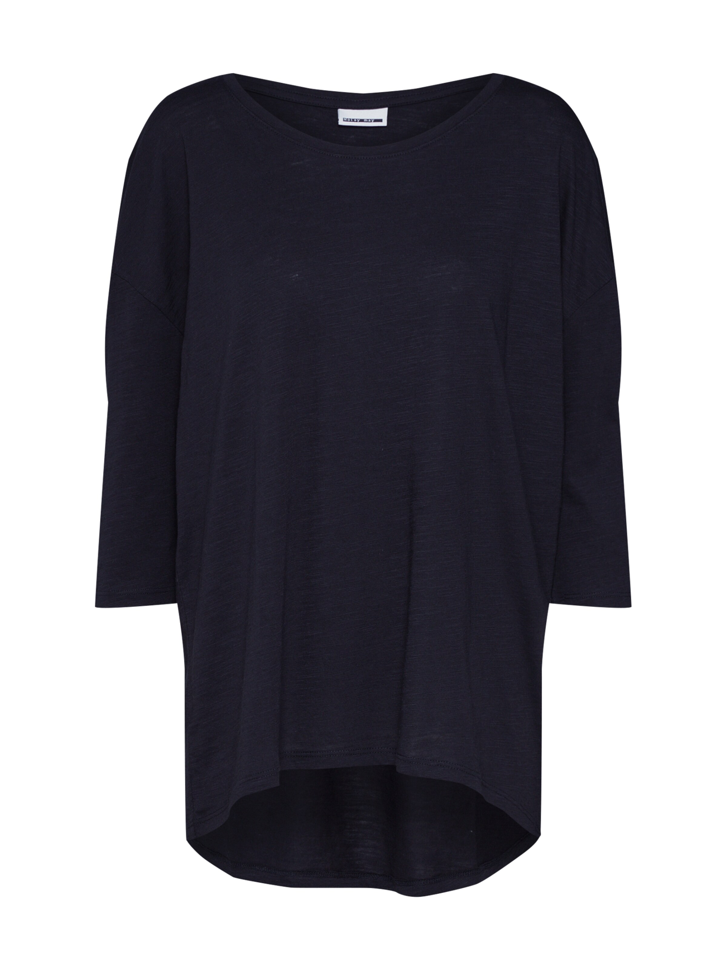 Noisy may - Shirt 'NMMATHILDE 3/4 LOOSE LONG TOP' in de kleur Zwart