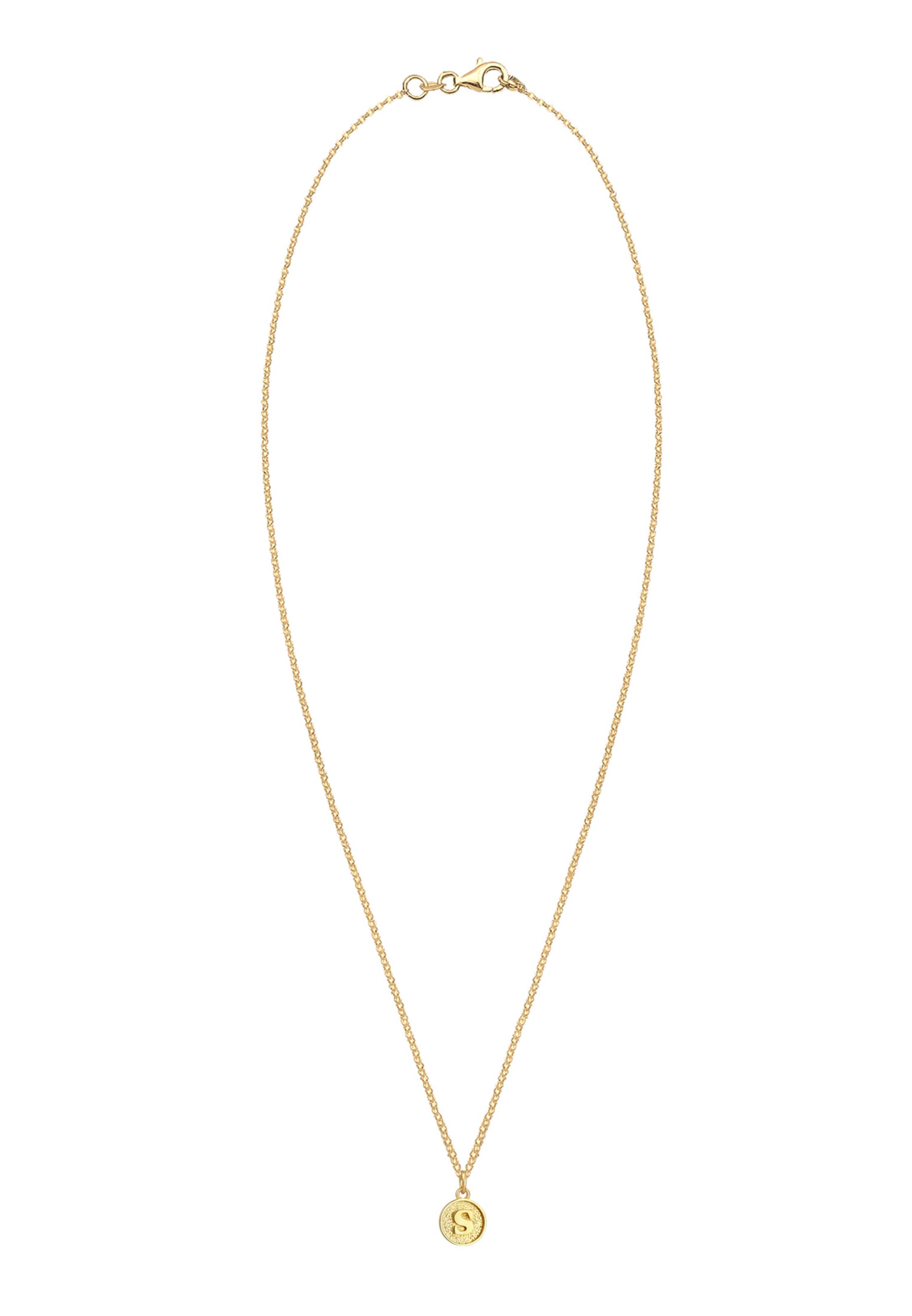 Frauen Schmuck ELLI Halskette 'Buchstabe - S' in Gold, Silber - AU66703